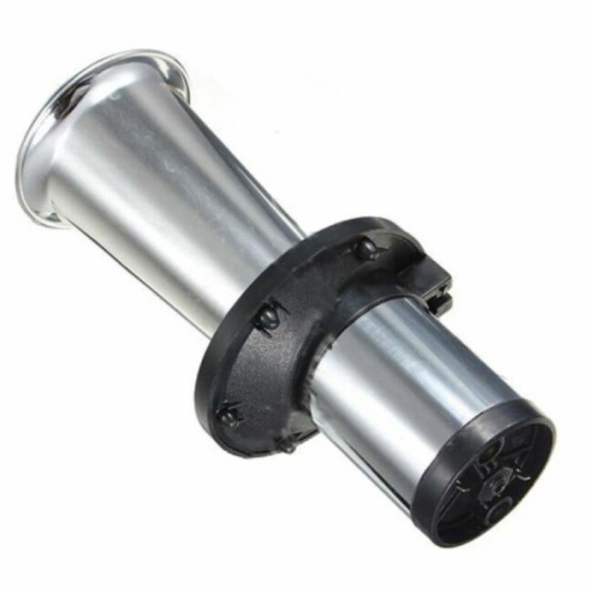 Dragon-Tools Luchthoorn - chroomafwerking - oldtimerklank 110 dB - lengte 24 cm - 12 volt - chroom - auto, vrachtwagen en tractor