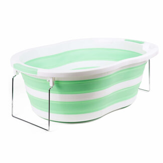 Benson Opvouwbaar babybadje - antislip bodem - 70 x 46,5 x 23 cm - groen/wit