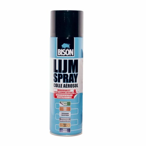 Bison Lijmspray - Vochtbestendig - 2 in 1 - 500 ml Bison Lijmspray - Vochtbestendig - 2 in 1 - 500 ml