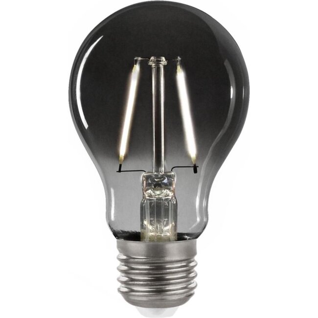 TooLight Filament LED lamp - Smoke look - Warmwit 4000K - E27 fitting - Bolvorm G60 - 2.5W - Spatwaterdicht IP54