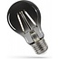 TooLight Filament LED lamp - Smoke look - Warmwit 4000K - E27 fitting - Bolvorm G60 - 2.5W - Spatwaterdicht IP54