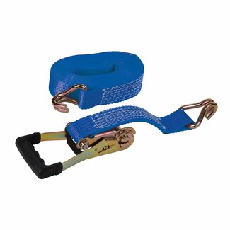 Silverline Ratel sjorband met rubberen handvat - 8 meter - 1700 kg getest - 4600 kg capaciteit Silverline Ratel sjorband met rubberen handvat - 8 meter - 1700 kg getest - 4600 kg capaciteit