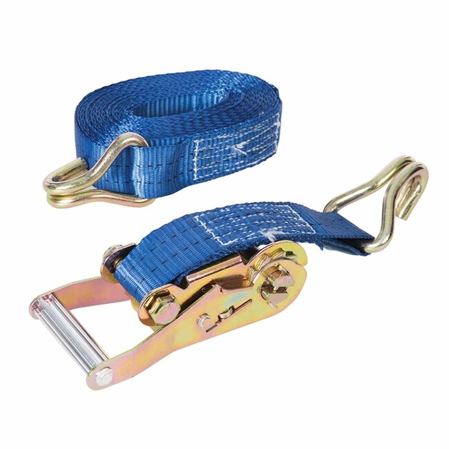 Silverline Ratel sjorband - 6 meter - 1950 kg capaciteit - weerbestendig polyester - J-haken