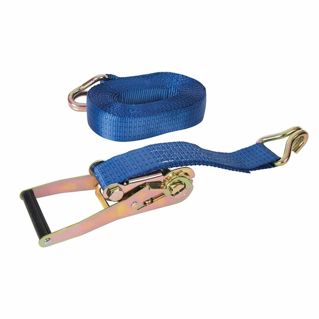 Silverline Ratel sjorband - 8 meter - 3900 kg capaciteit - weerbestendig polyester - met J-haak