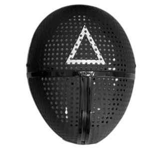 Merkloos Masker - Bekend van Squid Game - Halloween Masker - Driehoek - Verkleed masker - Zwart
