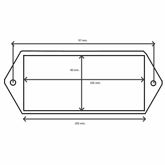 Benson Rechthoekige aanhangerreflector - 105 x 40 mm - oranje - E4-gekeurd