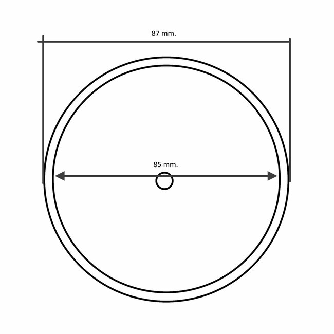 Benson Ronde reflector - 85 mm - oranje - 2 stuks - E-keur - schroefbevestiging