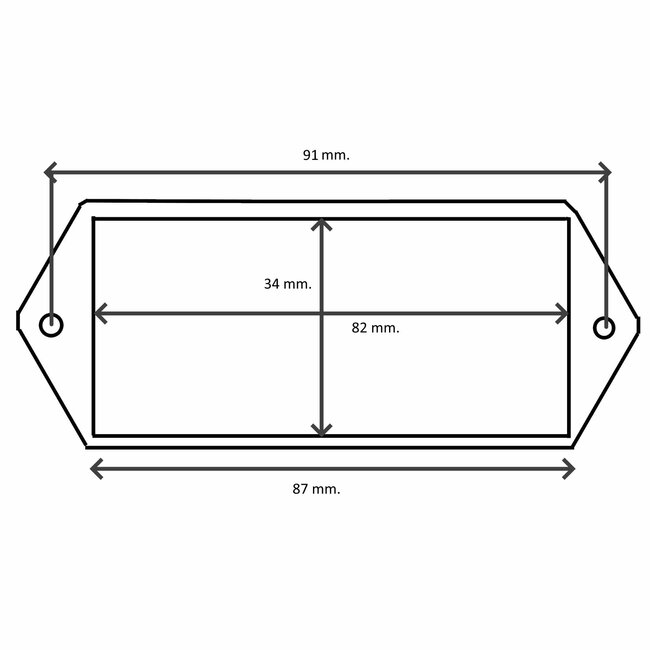 Benson Rechthoekige reflector - 100 x 40 mm - rood - 2 stuks - E-keur
