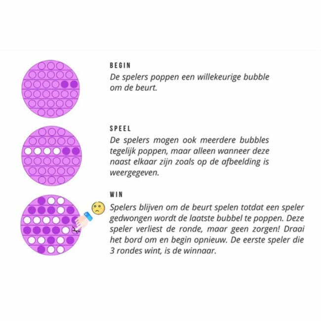 Merkloos Pop It Fidget Toy - Bekend van Squid Game - Vierkant