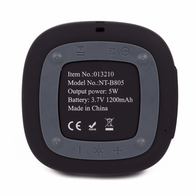 Benson Mini Bluetooth speaker - oplaadbaar - radiofunctie - waterbestendig - zwart - 9 x 5 x 9 cm