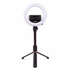 Benson Selfie Stick met Statief - LED Ringlamp - Driepoot - Zwart Benson Selfie Stick met Statief - LED Ringlamp - Driepoot - Zwart