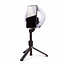 Benson Selfie stick met statief - LED ringlamp - driepoot - zwart - 90 cm