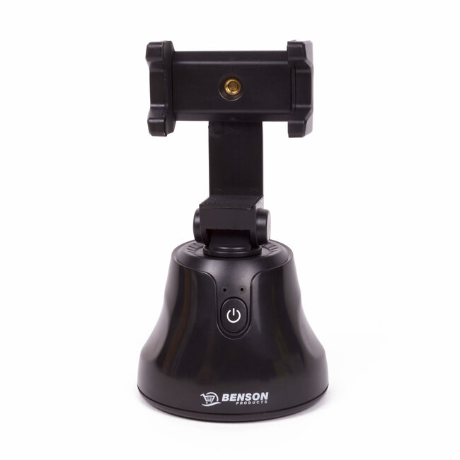 Benson Telefoonhouder met gezichtstracking - 360° rotatie - 56-100 mm - zwart