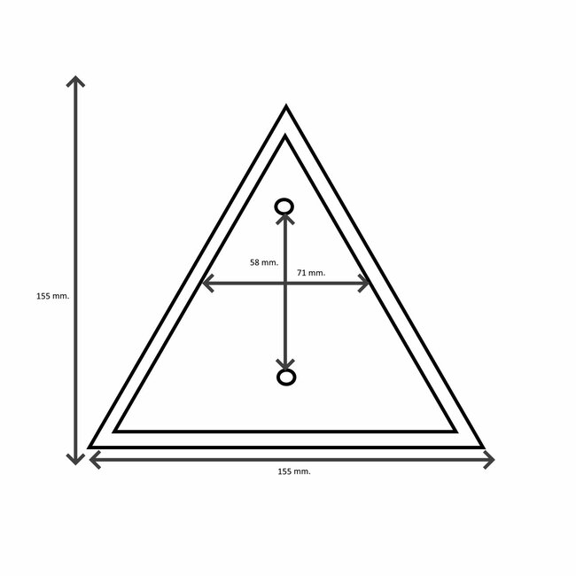 Benson Driehoekige reflector - rood - 15,5 cm - E4-gekeurd - 2 bevestigingsgaten