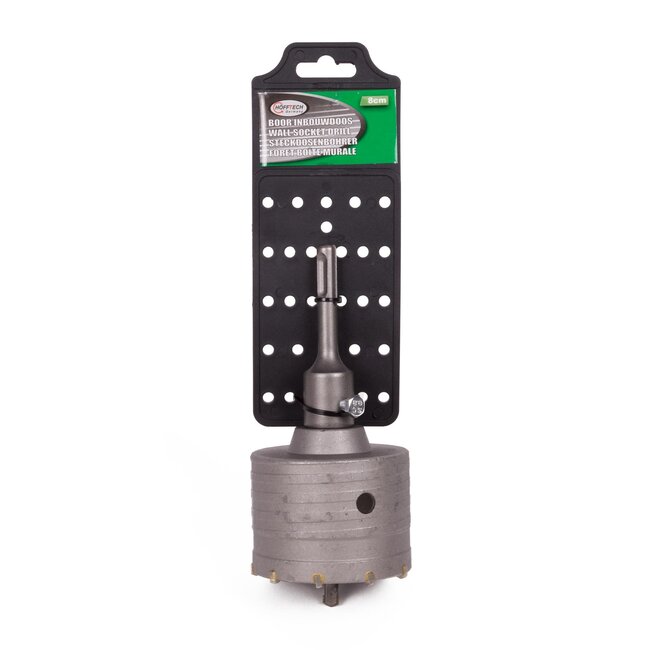 Hofftech Dozenboor 80 mm - SDS Plus - Voor Steen en Licht Beton - Inclusief Centreerboor