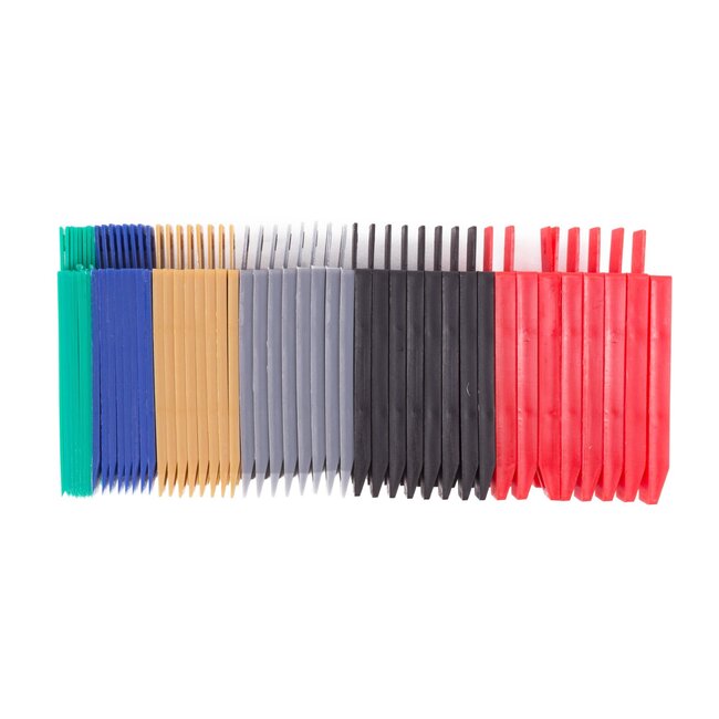 Benson Uitvulplaat set - U-vorm - 1 tot 6 mm - 48 stuks - Kleurgecodeerd