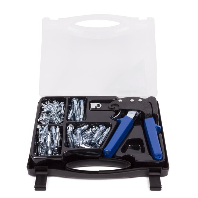 Hofftech Complete hollewand ankerset - 72-delig - inclusief tang en opbergkoffer