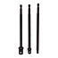Benson Boormachine verloopset - 3 adapters - 1/4", 3/8", 1/2" - 150 mm - met kogelvergrendeling