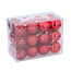 Lifetime Kerstballen set - 24 ballen - Plastic / Kunststof Ø 6cm - Rood