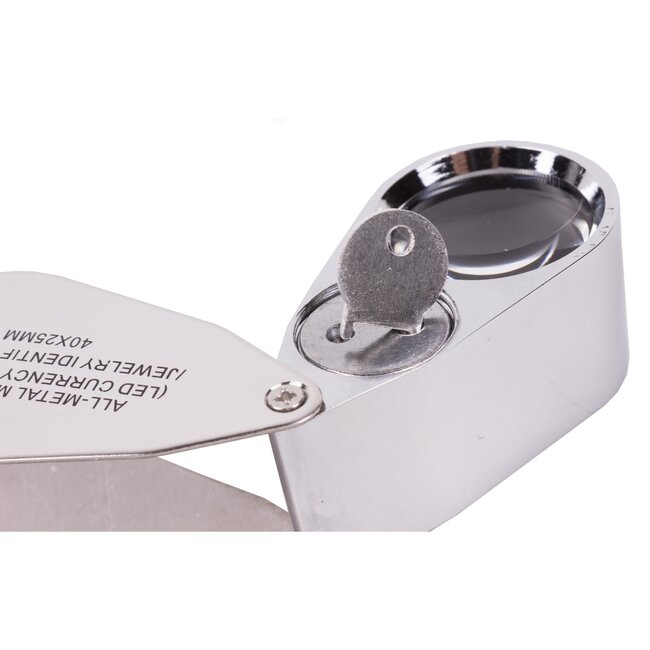 Benson Vergrootglas loupe - 40x vergroting - LED-verlichting - compact en draagbaar