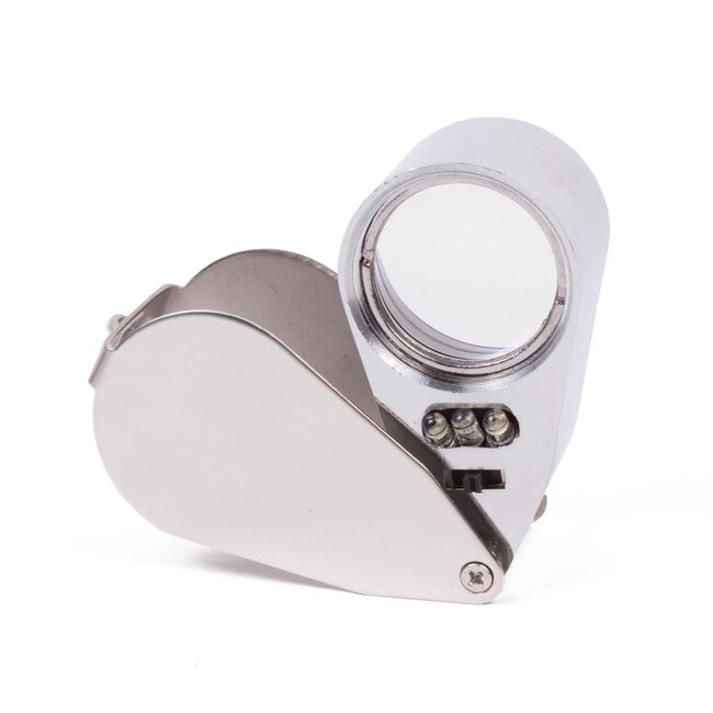 Benson Vergrootglas loupe - 40x vergroting - LED-verlichting - compact en draagbaar