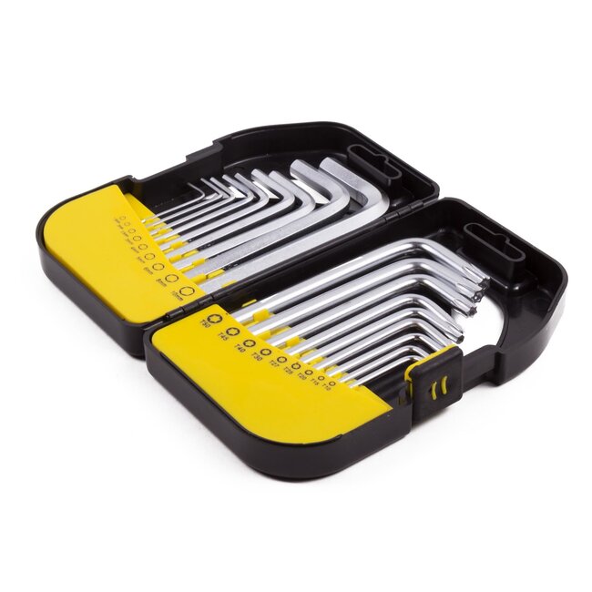 Benson Inbus- en Torx-set - 18-delig - Profi box - Diverse maten - Hoogwaardig materiaal