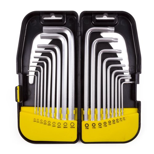 Benson Sleutel Torx en Inbus Set Lang Sleutelset in Stevige Doos - 18 delig Benson Sleutel Torx en Inbus Set Lang Sleutelset in Stevige Doos - 18 delig