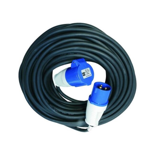 Benson Verlengkabel - Neopreen - IP44 - 20 meter - Blauw - Caravan/Camper/Boot