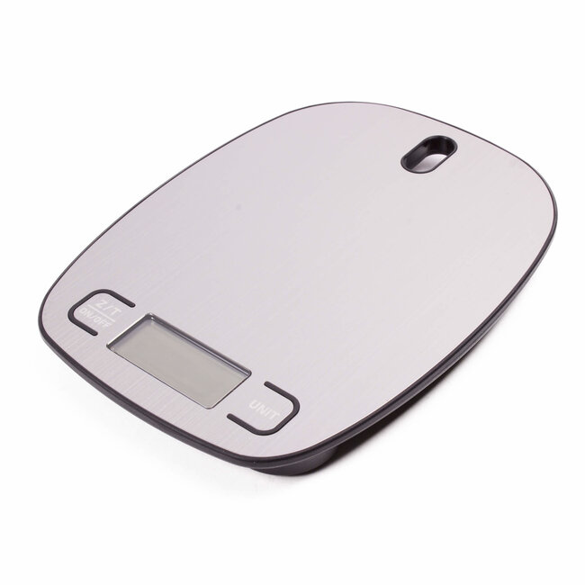 Benson Digitale keukenweegschaal - 5 kg - chroom - compact formaat - inclusief batterijen