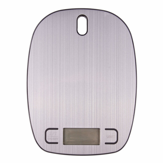 Benson Digitale keukenweegschaal - 5 kg - chroom - compact formaat - inclusief batterijen