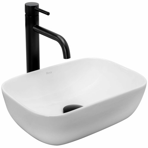 REA Belinda Opzetwastafel - Waskom - 37 x 25.5 x 11.5 cm - Mini - Glans Wit REA Belinda Opzetwastafel - Waskom - 37 x 25.5 x 11.5 cm - Mini - Glans Wit