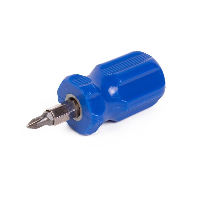 Benson Compacte schroevendraaier met 4 bitjes - 8,5 cm - comfortabele grip - ideaal voor onderweg