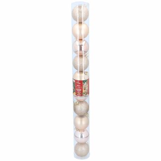 Christmas Gifts Kerstballen Set - Onbreekbaar - Brons - 6 cm - 10 Stuks - Diverse Texturen