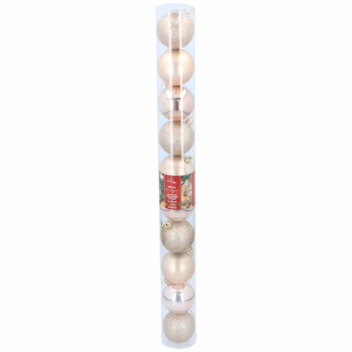 Christmas Gifts Kerstballen Set in Koker - Kunststof - Ø6 cm. - Brons - 10 Stuks Christmas Gifts Kerstballen Set in Koker - Kunststof - Ø6 cm. - Brons - 10 Stuks