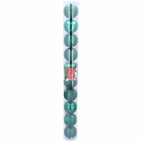 Christmas Gifts Kerstballen Set in Koker - Kunststof - Ø6 cm. - Groen - 10 Stuks Christmas Gifts Kerstballen Set in Koker - Kunststof - Ø6 cm. - Groen - 10 Stuks