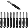 Solingen Schilmesje - RVS Glad - 16 cm met "Blade Cover" - Zwart - 10 stuks Solingen Schilmesje - RVS Glad - 16 cm met "Blade Cover" - Zwart - 10 stuks