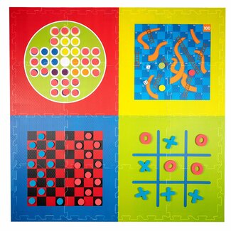 Lifetime Speelmat 4-in-1 Foam Vloertegels - Zacht & Weerbestendig - 119 x 119 cm - 100+ Delig
