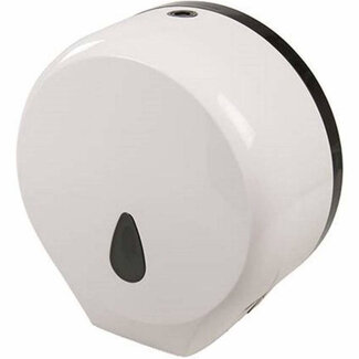 Jumbo Toiletpapierdispenser - ABS-kunststof - afsluitbaar - 29 x 28 x 13 cm - wit - voor rollen tot 200 mm - werkplaats