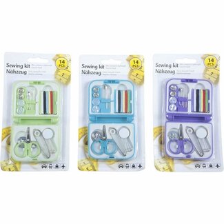 Merkloos Compacte naaiset - 14-delig - afsluitbaar - assorti kleuren - ideaal voor onderweg Merkloos Compacte naaiset - 14-delig - afsluitbaar - assorti kleuren - ideaal voor onderweg
