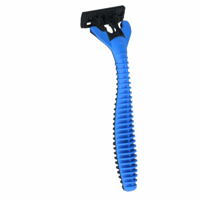 Merkloos Scheermes set - Comfortabel scheren - 3 houders - 4 messen - Blauw/Zwart