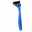 Merkloos Scheermes set - Comfortabel scheren - 3 houders - 4 messen - Blauw/Zwart