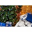 Christmas Gift Kerstballen Set - Kunststof - Ø6 cm. - Blauw/Zilver - 50 Stuks
