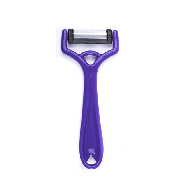 Solingen Dunschiller y-vorm - kunststof en roestvrij staal - mes 4,2 cm - assorti kleuren - 10 stuks - voor groente en fruit