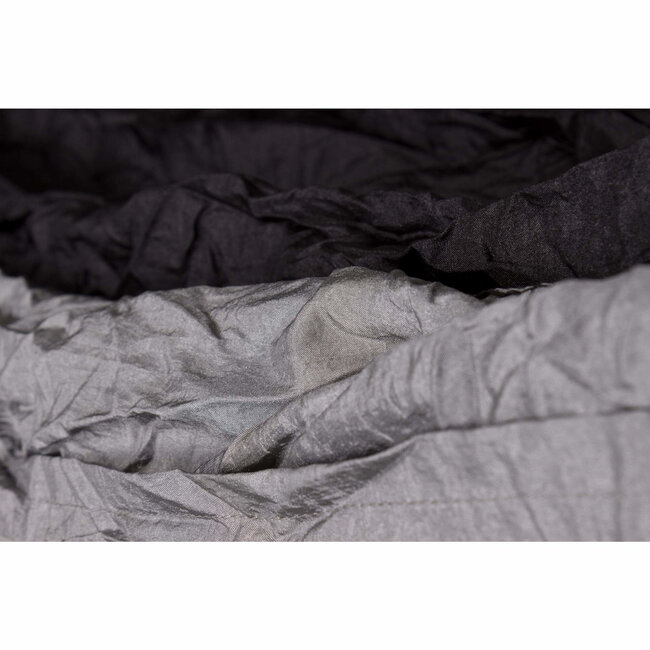 Benson Ultralichte hangmat - scheurbestendig nylon - 275x140 cm - grijs/zwart - inclusief bevestigingsset