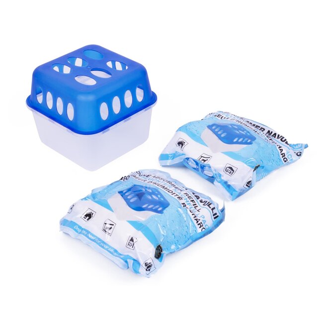 Benson Vochtopnemer - 2 x 400g granulaat - Compact - Langdurige werking - 12 x 13 x 13 cm