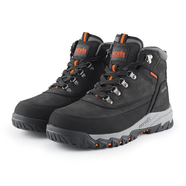 Scruffs Veiligheidsschoenen - nylon met composiet neus - maat 46 - zwart - S1P SRC - antislip, waterafstotend - bouw en magazijn