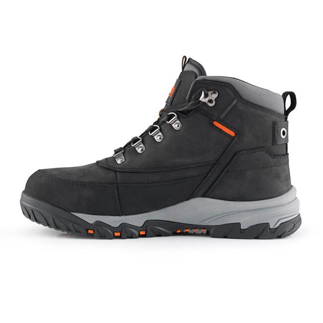 Scruffs Veiligheidsschoenen - nylon met composiet neus - maat 46 - zwart - S1P SRC - antislip, waterafstotend - bouw en magazijn