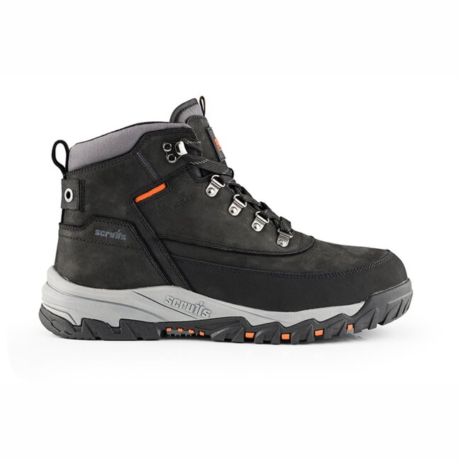 Scruffs Veiligheidsschoenen - nylon met composiet neus - maat 46 - zwart - S1P SRC - antislip, waterafstotend - bouw en magazijn