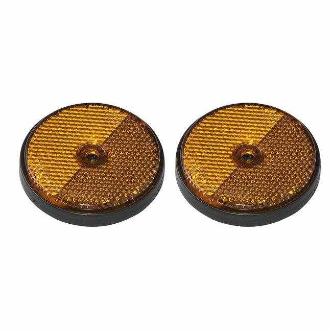 ProPlus Reflector met schroefbevestiging - Ø 60 mm - oranje - 2 stuks