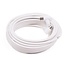 Benson Coax kabel - Haakse stekkers - 10 meter - Wit - Flexibel en duurzaam